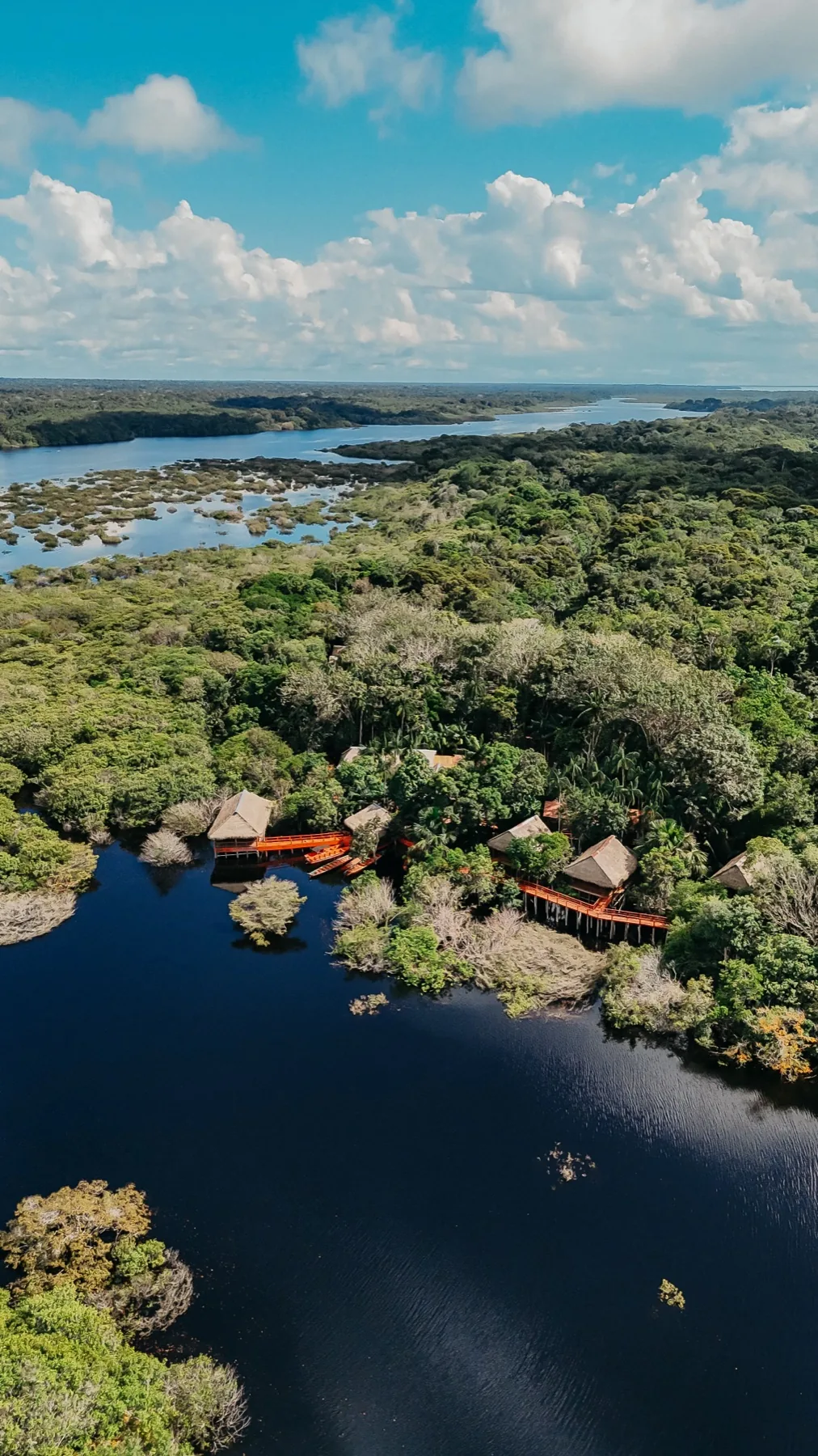 Vista do Rio Negro à beira do Hotel de Selva
