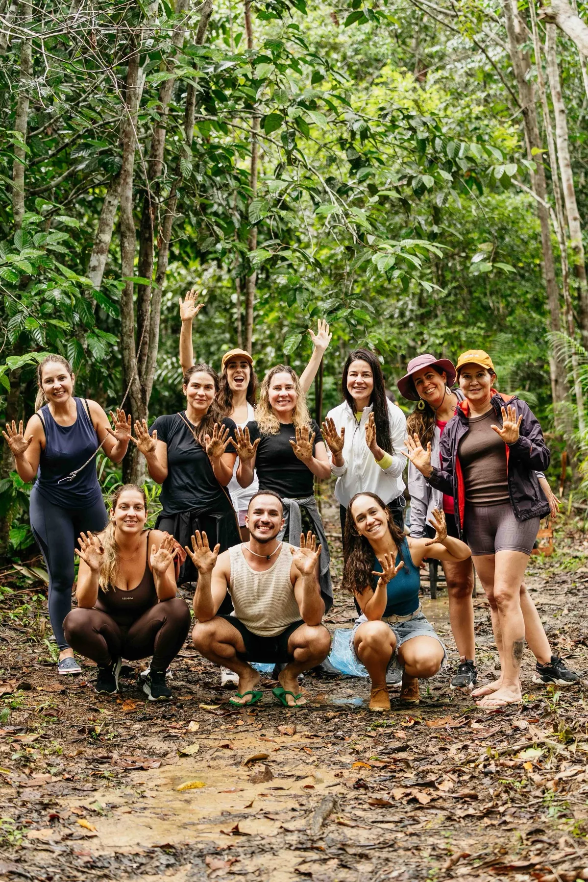 Chegada do grupo no primeiro dia do retiro Amazônia