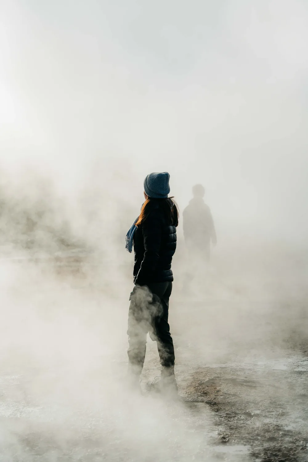 Gêiseres do Tatio ao amanhecer