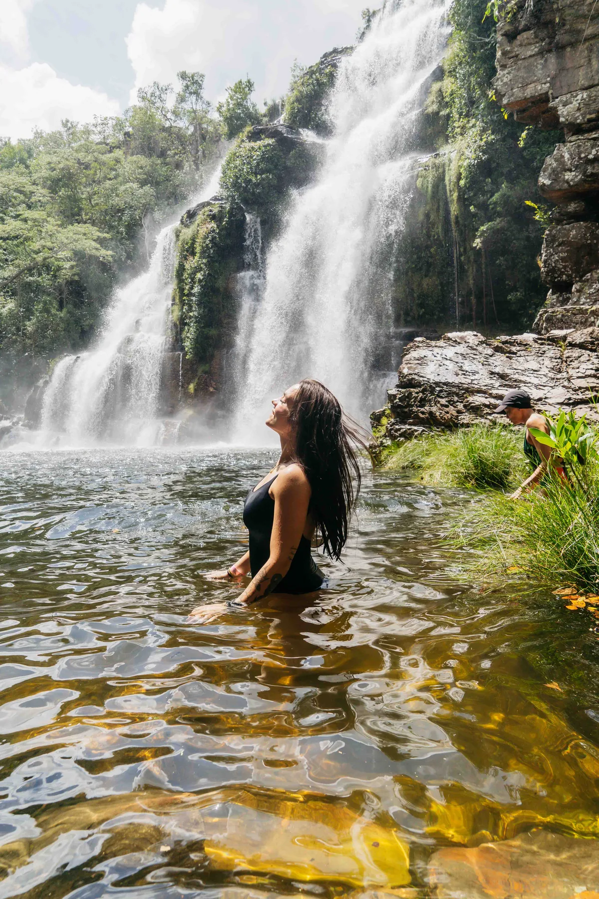 Momento contemplativo na Chapada, o cenário sendo vivido