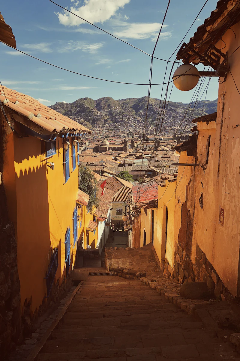 Ruas de pedra do centro histórico de Cusco