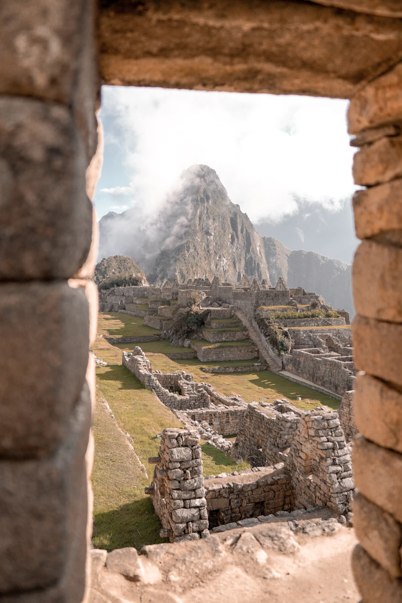 Detalhe das pedras da construção inca